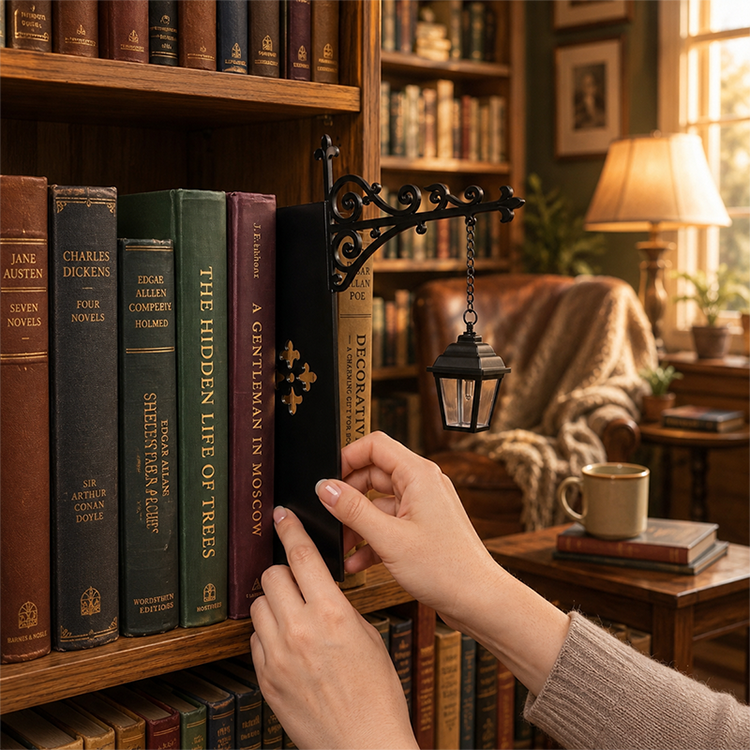 📢📢 50% DE RÉDUCTION MAINTENANT ! 🔥 Serre-livres mini lampadaire rétro 📚💡 – Un design unique pour votre bibliothèque