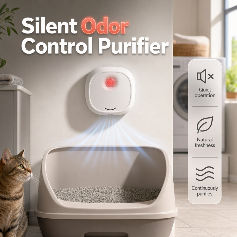 Éliminateur d'odeurs intelligent et silencieux pour animaux