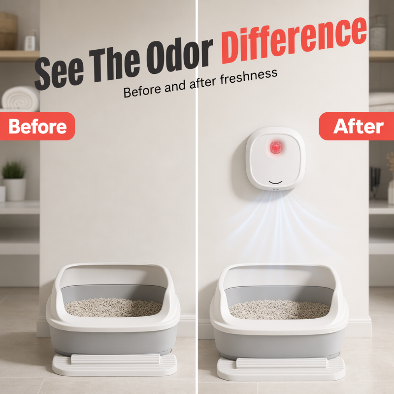 Éliminateur d'odeurs intelligent et silencieux pour animaux