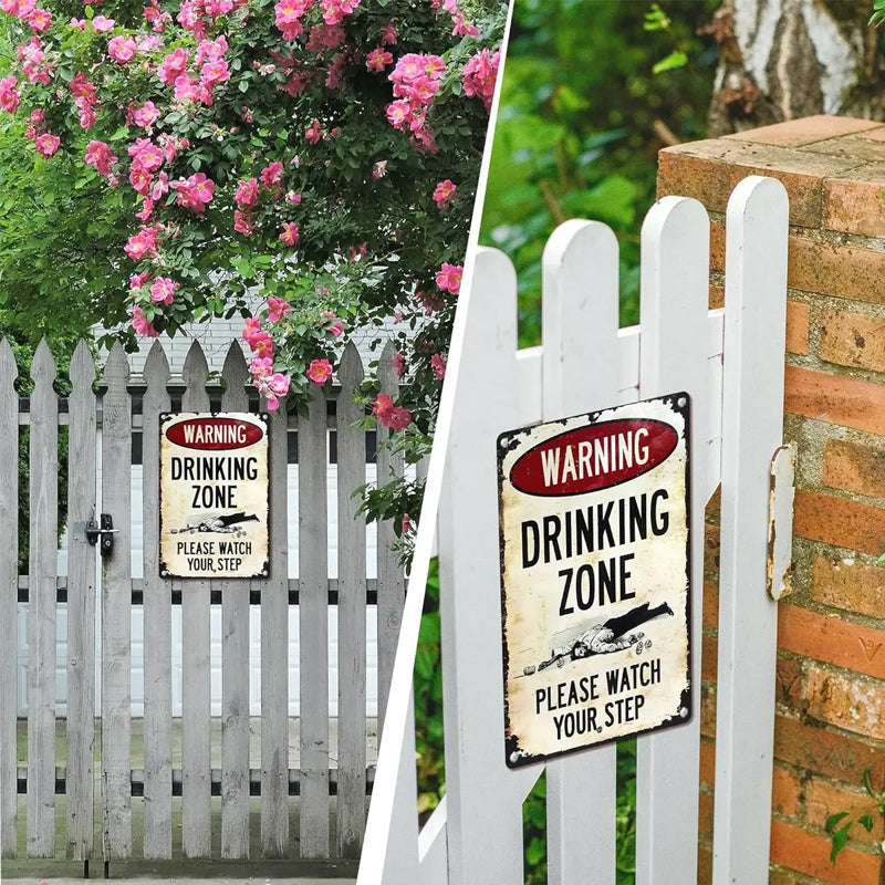 📢📢 50% DE RÉDUCTION MAINTENANT ! 🔥 Plaque en métal rétro pour bar – Panneau d'avertissement rustique pour décoration murale