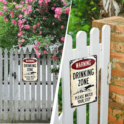 📢📢 50% DE RÉDUCTION MAINTENANT ! 🔥 Plaque en métal rétro pour bar – Panneau d'avertissement rustique pour décoration murale