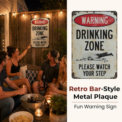 📢📢 50% DE RÉDUCTION MAINTENANT ! 🔥 Plaque en métal rétro pour bar – Panneau d'avertissement rustique pour décoration murale