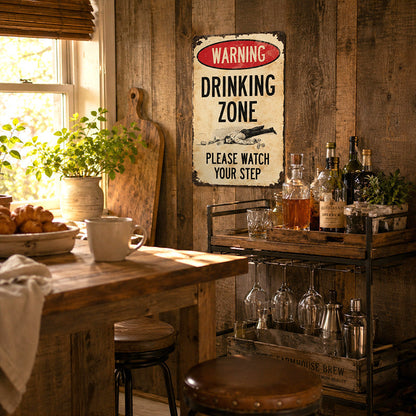 📢📢 50% DE RÉDUCTION MAINTENANT ! 🔥 Plaque en métal rétro pour bar – Panneau d'avertissement rustique pour décoration murale