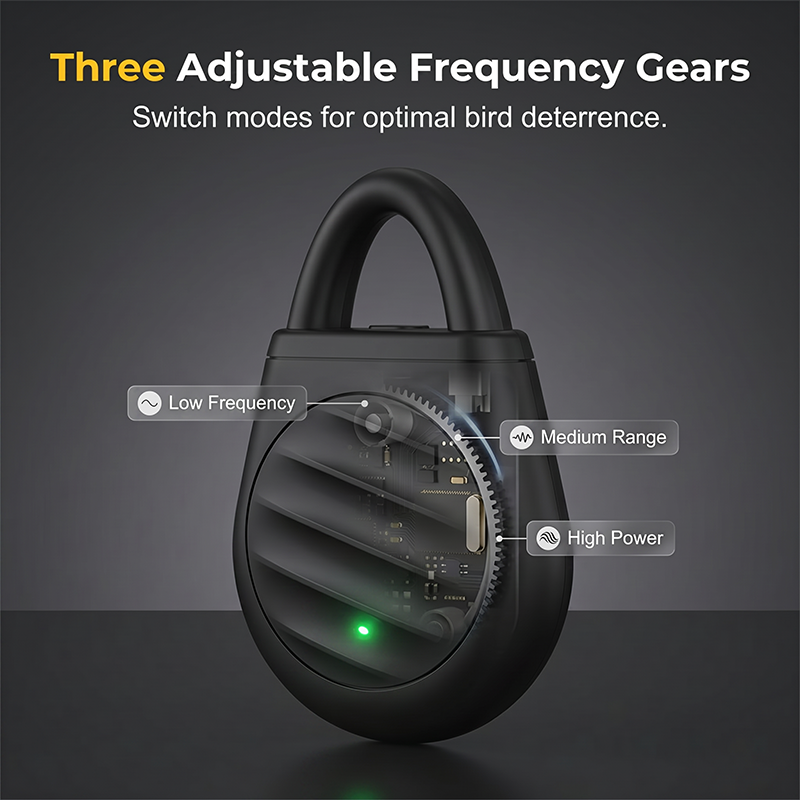 🐦 Plus d'oiseaux, de nuisibles et de sauterelles ! Répulsif anti-oiseaux à ultrasons portable en porte-clés