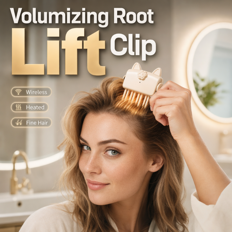 📢📢 50% DE RÉDUCTION !! ⏰ Pince chauffante sans fil pour racines – Volume digne d'un salon, idéal pour cheveux fins et plats