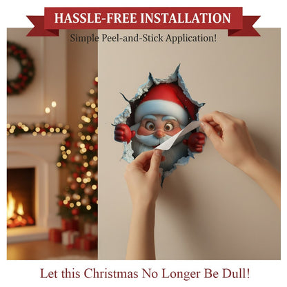Sticker mural 3D de Noël, 1 lot (2 pièces) | Créez une ambiance de Noël en une minute
