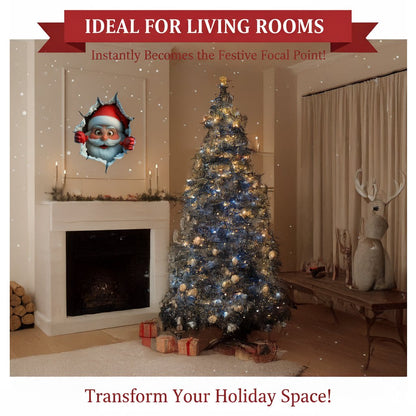 Sticker mural 3D de Noël, 1 lot (2 pièces) | Créez une ambiance de Noël en une minute