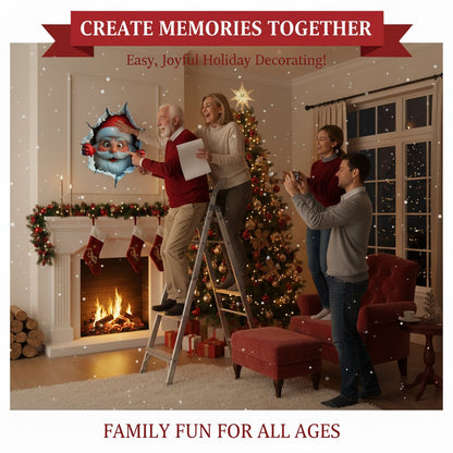 Sticker mural 3D de Noël, 1 lot (2 pièces) | Créez une ambiance de Noël en une minute