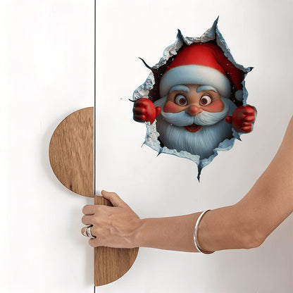 Sticker mural 3D de Noël, 1 lot (2 pièces) | Créez une ambiance de Noël en une minute