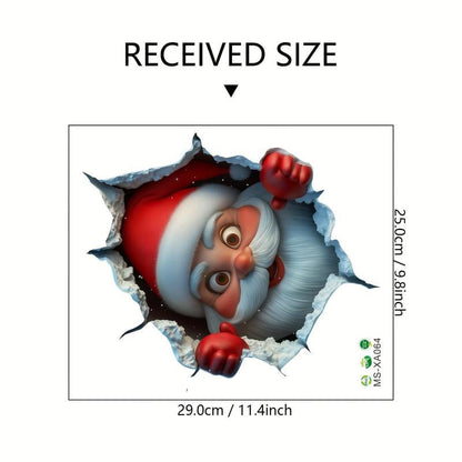 Sticker mural 3D de Noël, 1 lot (2 pièces) | Créez une ambiance de Noël en une minute