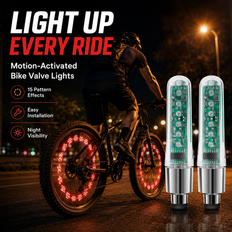 Lumière étanche pour valve de vélo