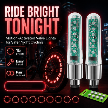 Lumière étanche pour valve de vélo