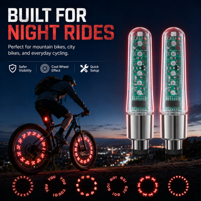 Lumière étanche pour valve de vélo