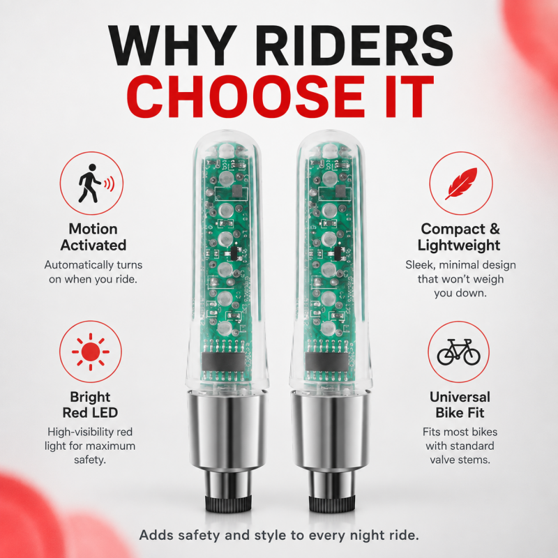 Lumière étanche pour valve de vélo