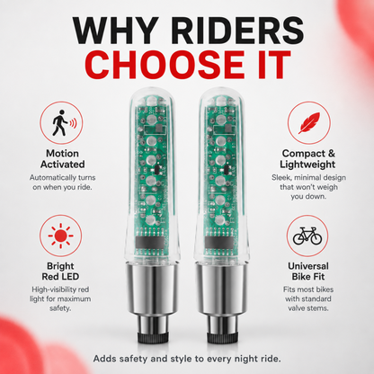 Lumière étanche pour valve de vélo