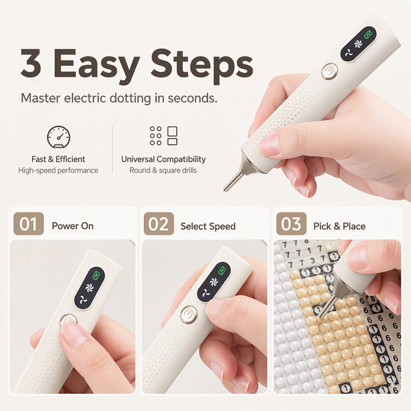 Stylo électrique pour broderie diamant