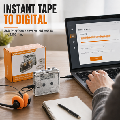 Lecteur de cassettes transparent – Anciennes cassettes, nouvelle vie !