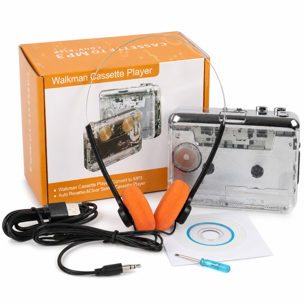 Lecteur de cassettes transparent – Anciennes cassettes, nouvelle vie !