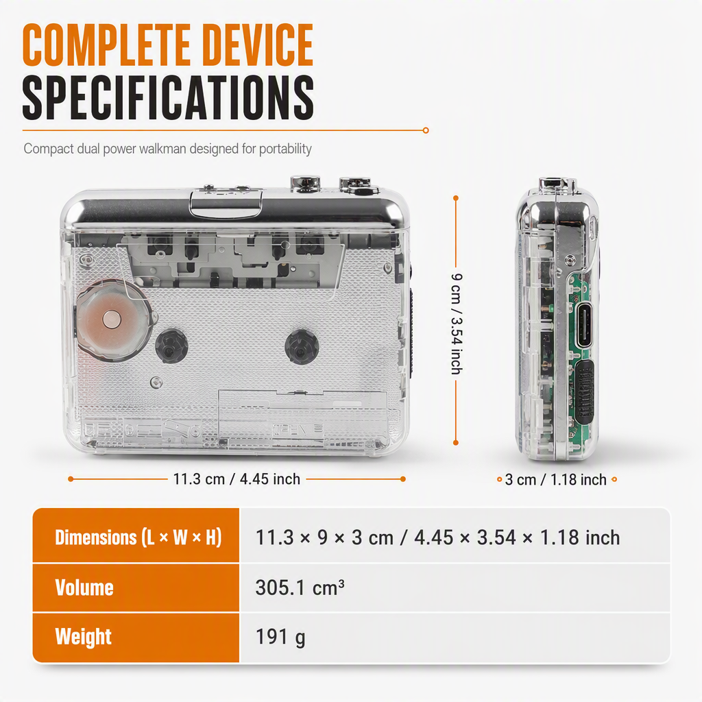Lecteur de cassettes transparent – Anciennes cassettes, nouvelle vie !
