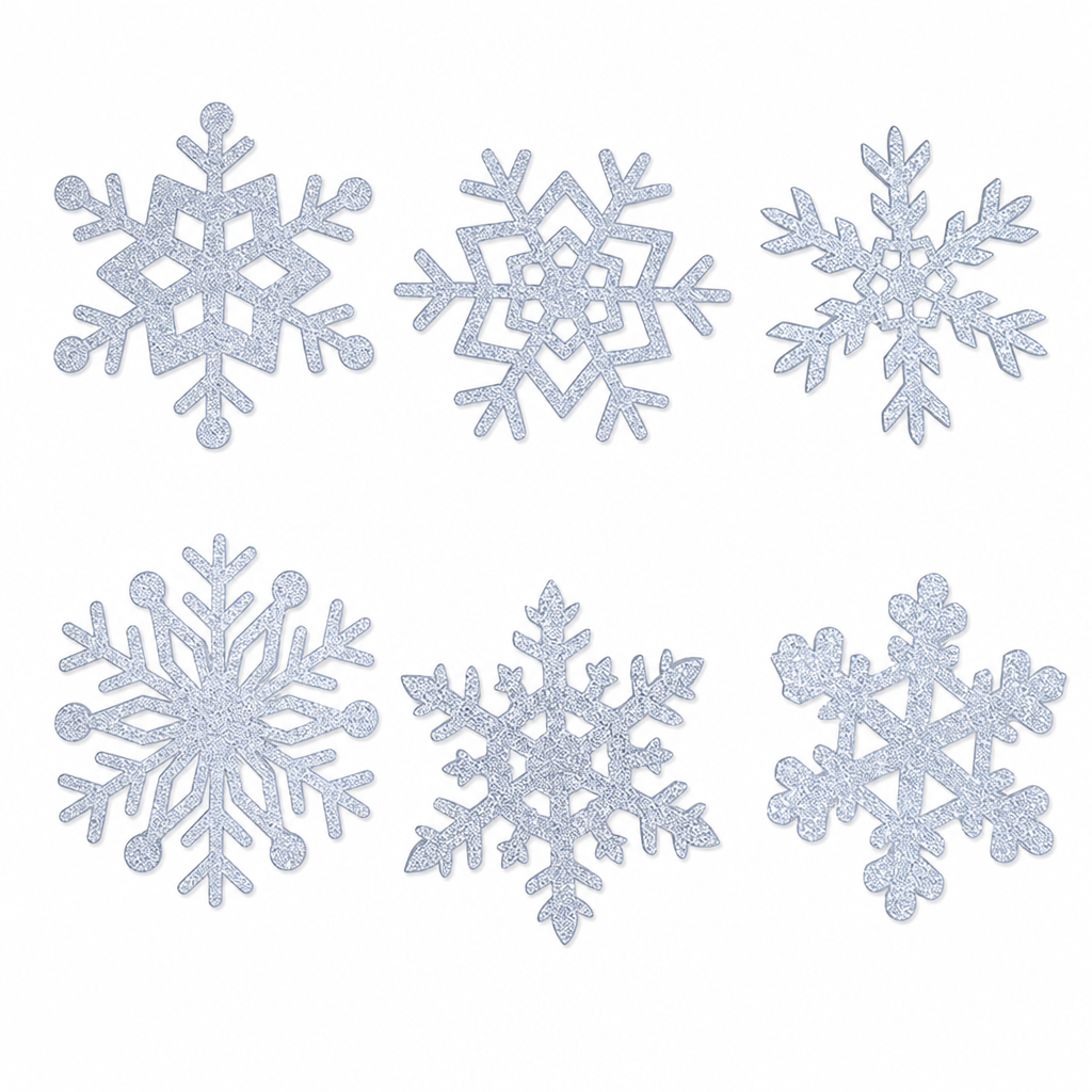 Stickers muraux flocons de neige phosphorescents