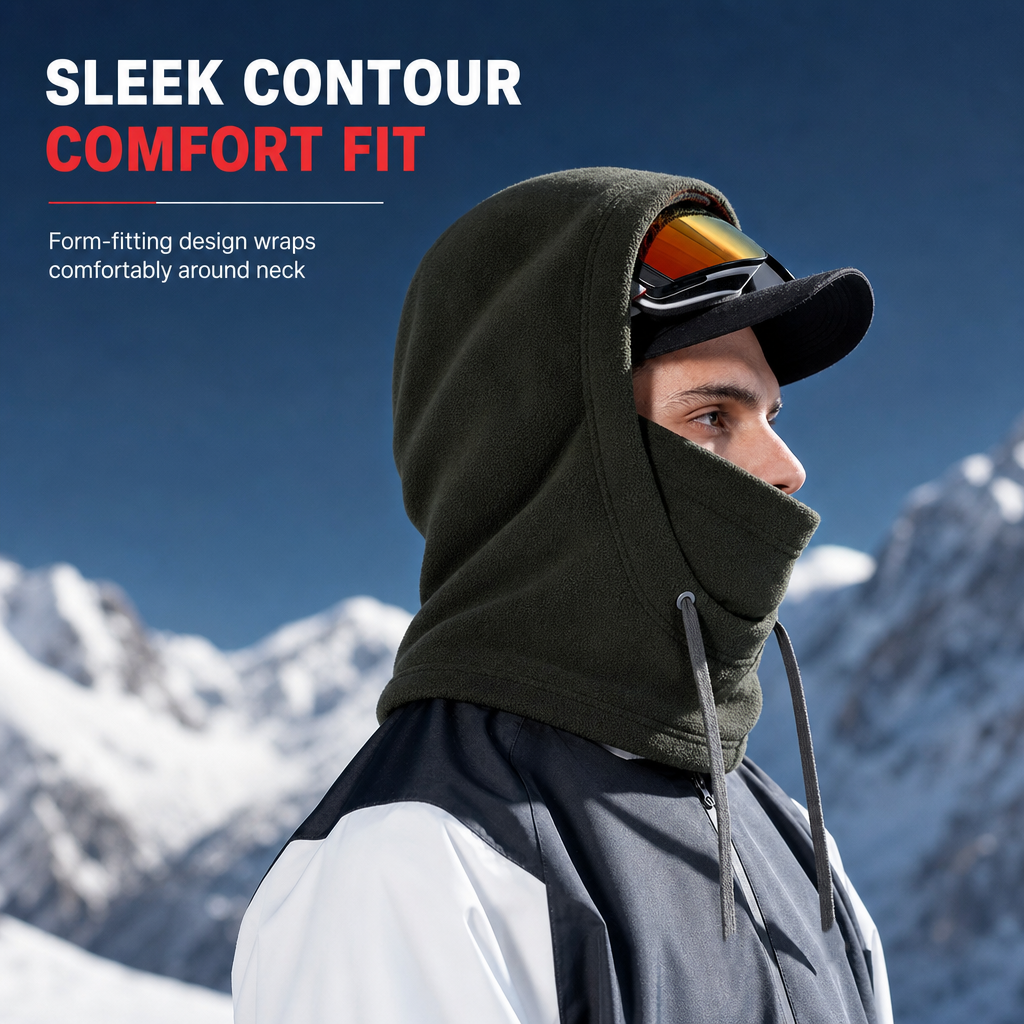 Cagoule polaire chaude et masque tempête pour le vélo et le ski