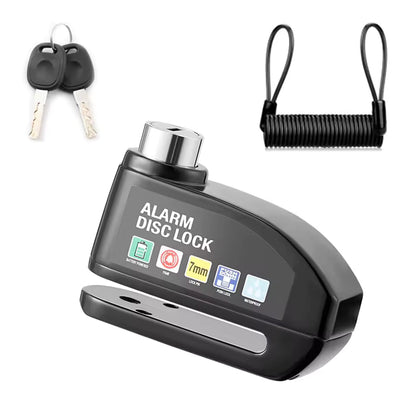 Bloque-disque avec alarme 110 dB – Antivol bloque-disque pour vélo, cyclomoteur et moto