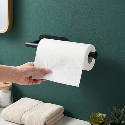 Porte-essuie-tout moderne en acier inoxydable – Installation sans perçage & Utilisation polyvalente