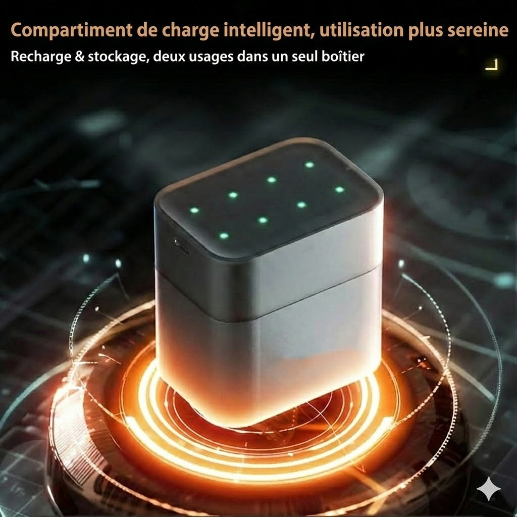 Set de chargeur de piles avec 8 piles rechargeables AA - Chargeur rapide 2,5 h (Compatible AA et AAA)