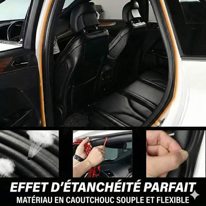Joint d'étanchéité de porte voiture universel (5 mètres) – Bande d'étanchéité autocollante contre le bruit du vent (Forme en B)