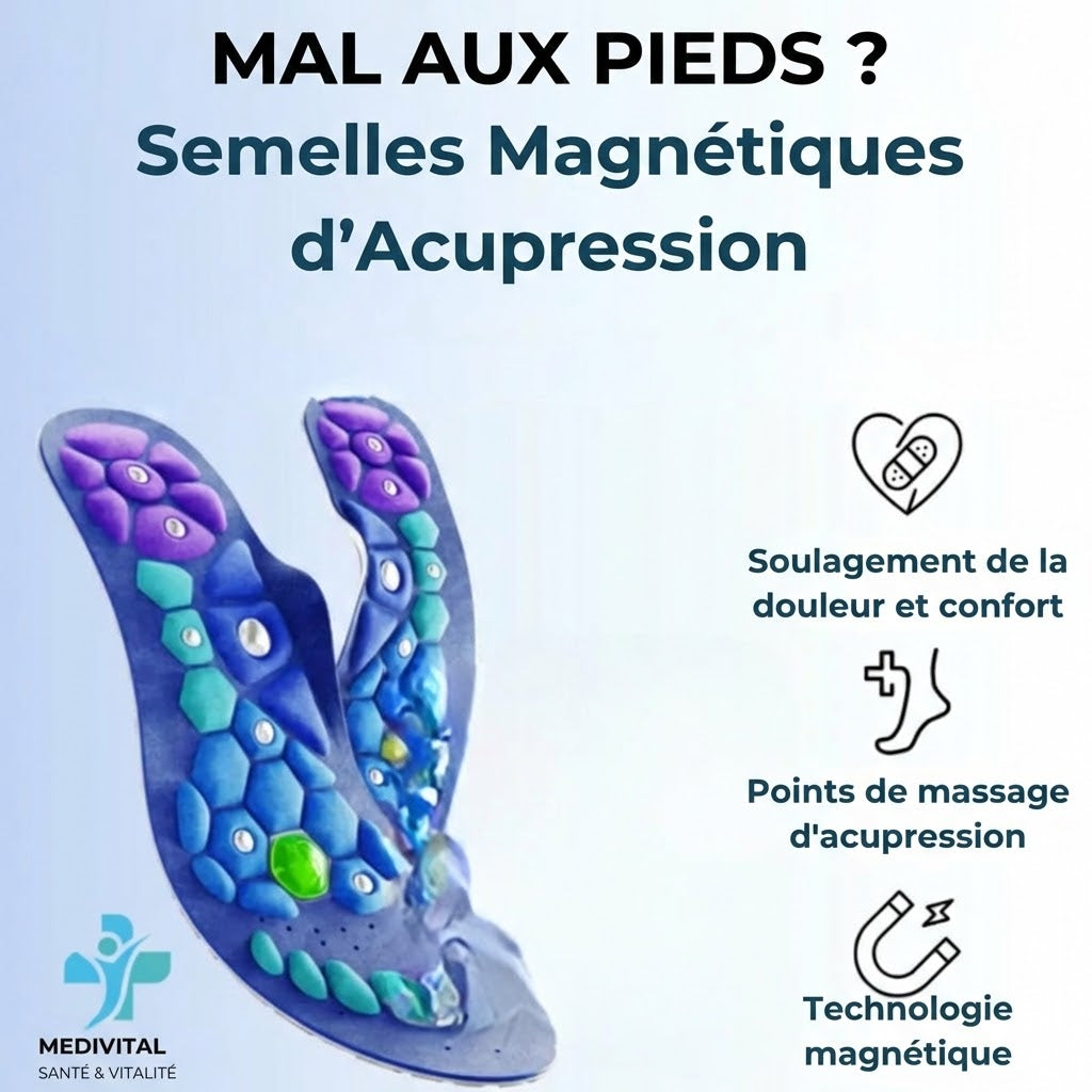 Semelles d'Acupression Magnétiques Medivital™ – À découper sur mesure
