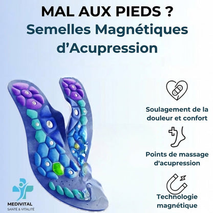 Semelles d'Acupression Magnétiques Medivital™ – À découper sur mesure