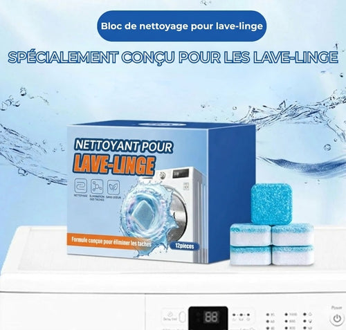 Tablettes de Nettoyage pour Machine à Laver – Élimine le calcaire et les mauvaises odeurs – Nettoyage en profondeur – Lot de 12 – Universel
