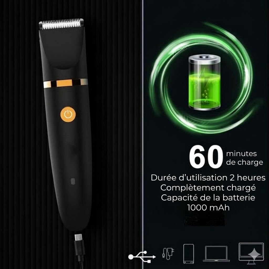 Tondeuse Corps 3-en-1 pour Hommes – Rasoir Électrique Haute Précision