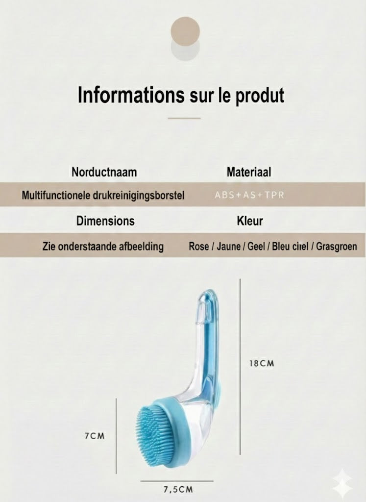 Brosse de Douche pour Chiens avec Distributeur de Shampoing
