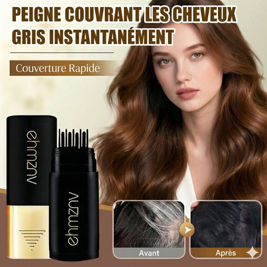 Peigne Retouche Racines – Coloration Temporaire pour Cheveux Gris et Racines (Résultat Immédiat)