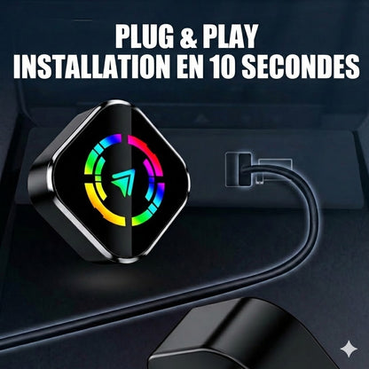 Adaptateur Sans Fil 2-en-1 pour iPhone et Android Auto