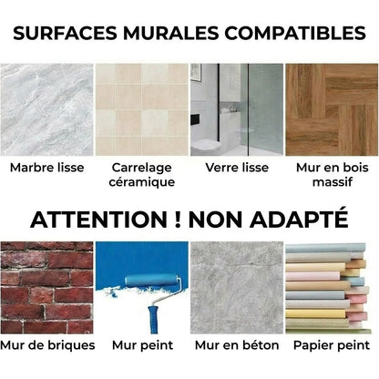 Crochets de Salle de Bain Modernes – Système de Ventouse TwistLock – Amovible et Réutilisable – Sans Perçage