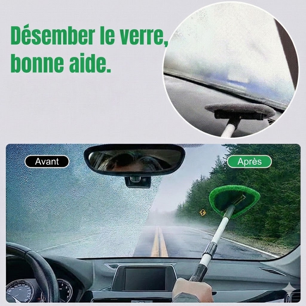 Kit de Nettoyage de Vitres Télescopique - Manche Extensible avec Mouilleur et Raclette