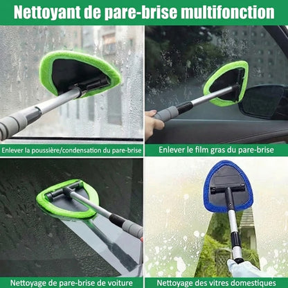 Kit de Nettoyage de Vitres Télescopique - Manche Extensible avec Mouilleur et Raclette