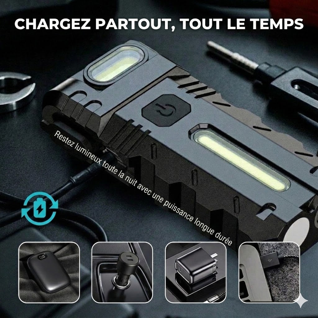 Lampe de Travail LED Rechargeable – Inclinable à 180°