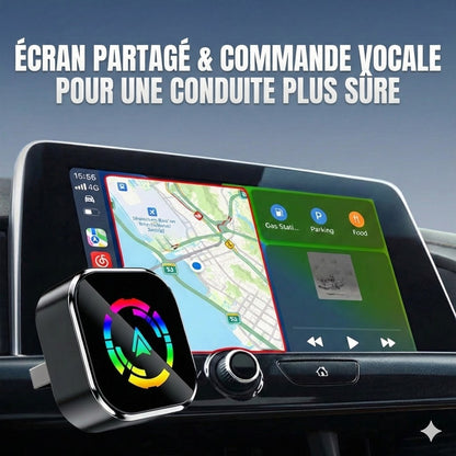 Adaptateur Sans Fil 2-en-1 pour iPhone et Android Auto