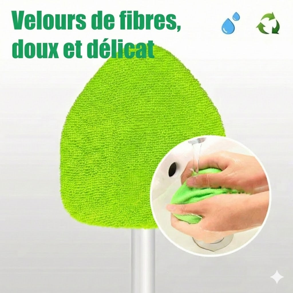Kit de Nettoyage de Vitres Télescopique - Manche Extensible avec Mouilleur et Raclette