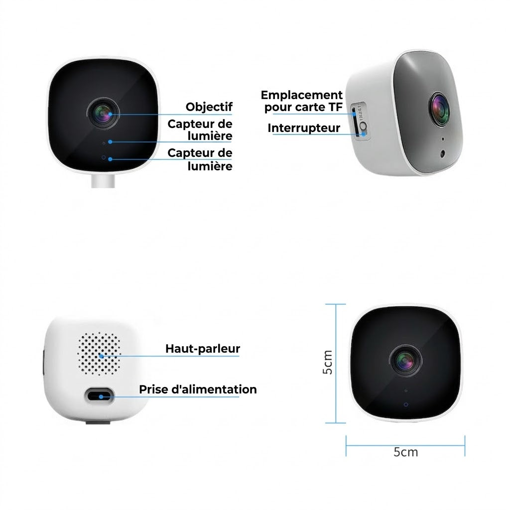 [2K Ultra HD] Caméra de surveillance WiFi intelligente