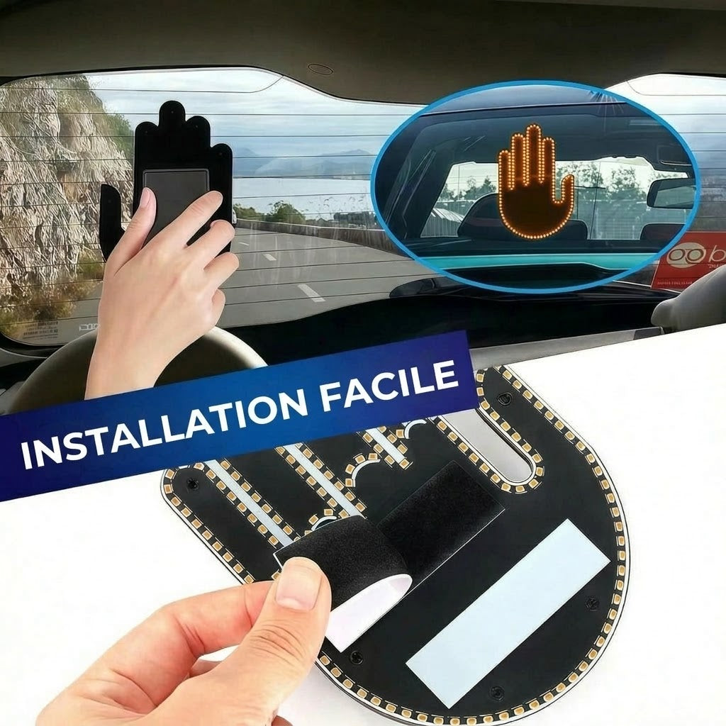 Feux de voiture LED en forme de main