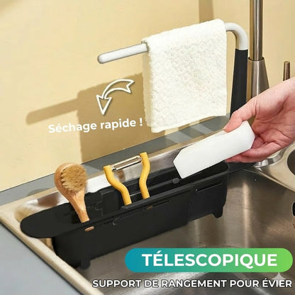 Étagère de rangement télescopique pour évier