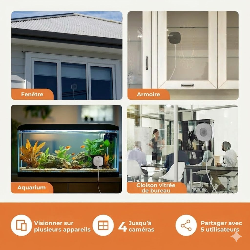 [2K Ultra HD] Caméra de surveillance WiFi intelligente