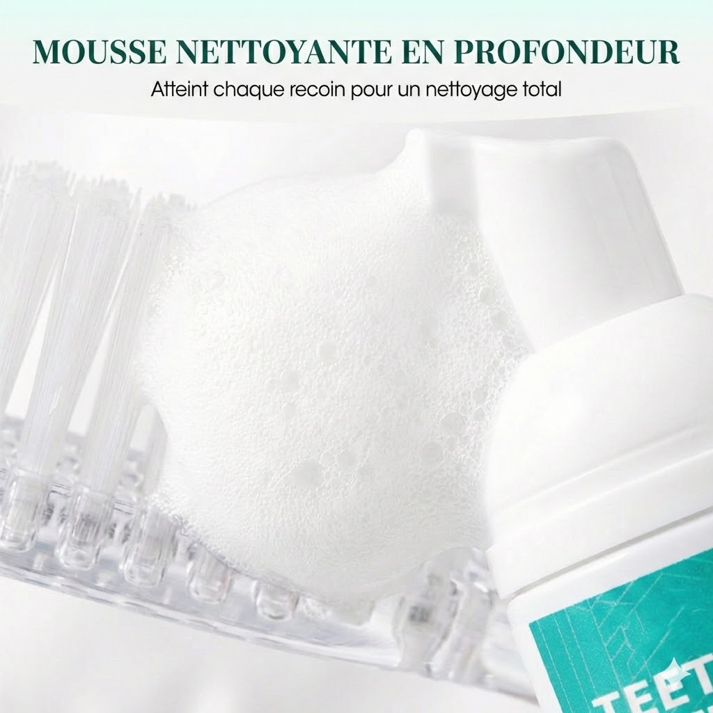 Mousse Dentifrice Blanchissante - Nettoyage en Profondeur 360° (Pour une Haleine Fraîche)
