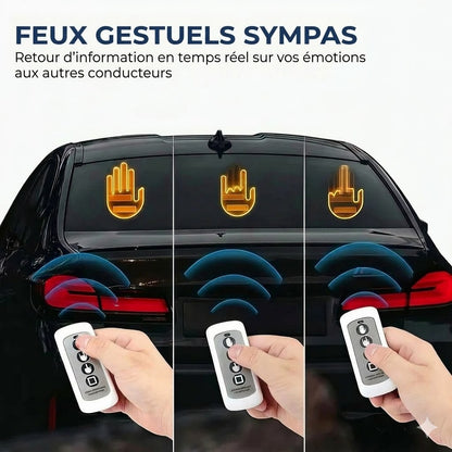 Feux de voiture LED en forme de main