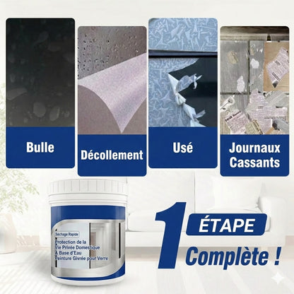 Peinture Dépolie pour Vitre – Film de fenêtre liquide pour l’intimité (Effet mat & sablé)