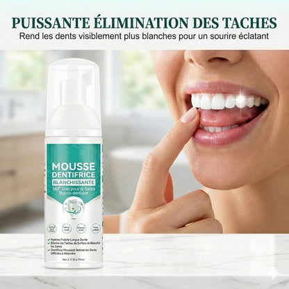 Mousse Dentifrice Blanchissante - Nettoyage en Profondeur 360° (Pour une Haleine Fraîche)